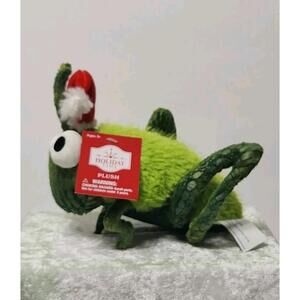Holiday Time Christmas Grasshopper with Santa Hat Stuffed Animal Plush